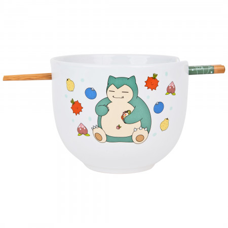 Pokémon Snorlax Relaxin Ceramic Ramen Bowl w/ Chopsticks